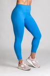 CAM BEYOND BASIC HIGH WAISTED LEGGINGS - BLUE