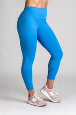 CAM BEYOND BASIC HIGH WAISTED LEGGINGS - BLUE