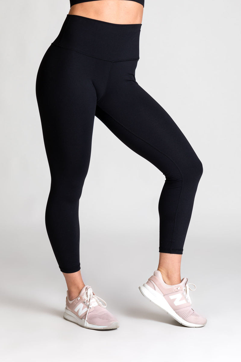CAM BEYOND BASIC HIGH WAISTED LEGGINGS - BLACK