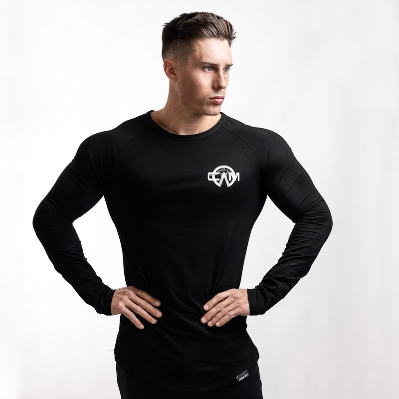 TAPERED LONG SLEEVE - BLACK