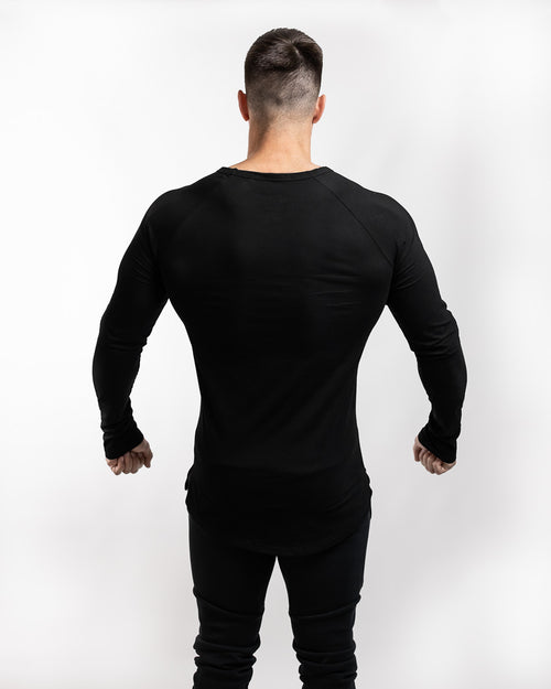 TAPERED LONG SLEEVE - BLACK
