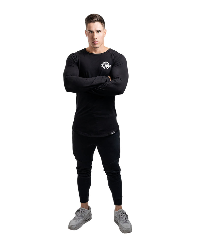 TAPERED LONG SLEEVE - BLACK
